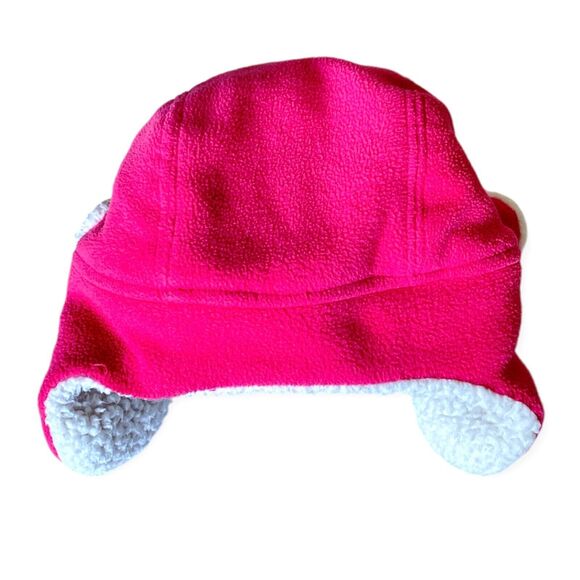 Girls Winter Hat Size 4-7 Fleece Trapper Hat Pink Cover Ears Flap Faux Shearling - Picture 4 of 11